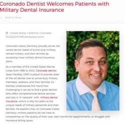 Jason Keckley, DMD Welcomes Patients with Military Dental Insurance