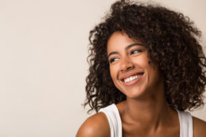 woman smiling