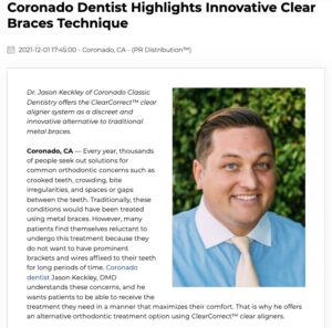 Dr. Jason Keckley highlights how ClearCorrect™ clear aligners can help patients straighten their smiles without the need for traditional metal braces.