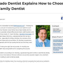 Coronado dentist outlines steps for choosing the right dentist