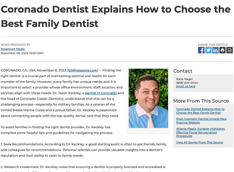 How to Choose the Best Family Dentist in Coronado