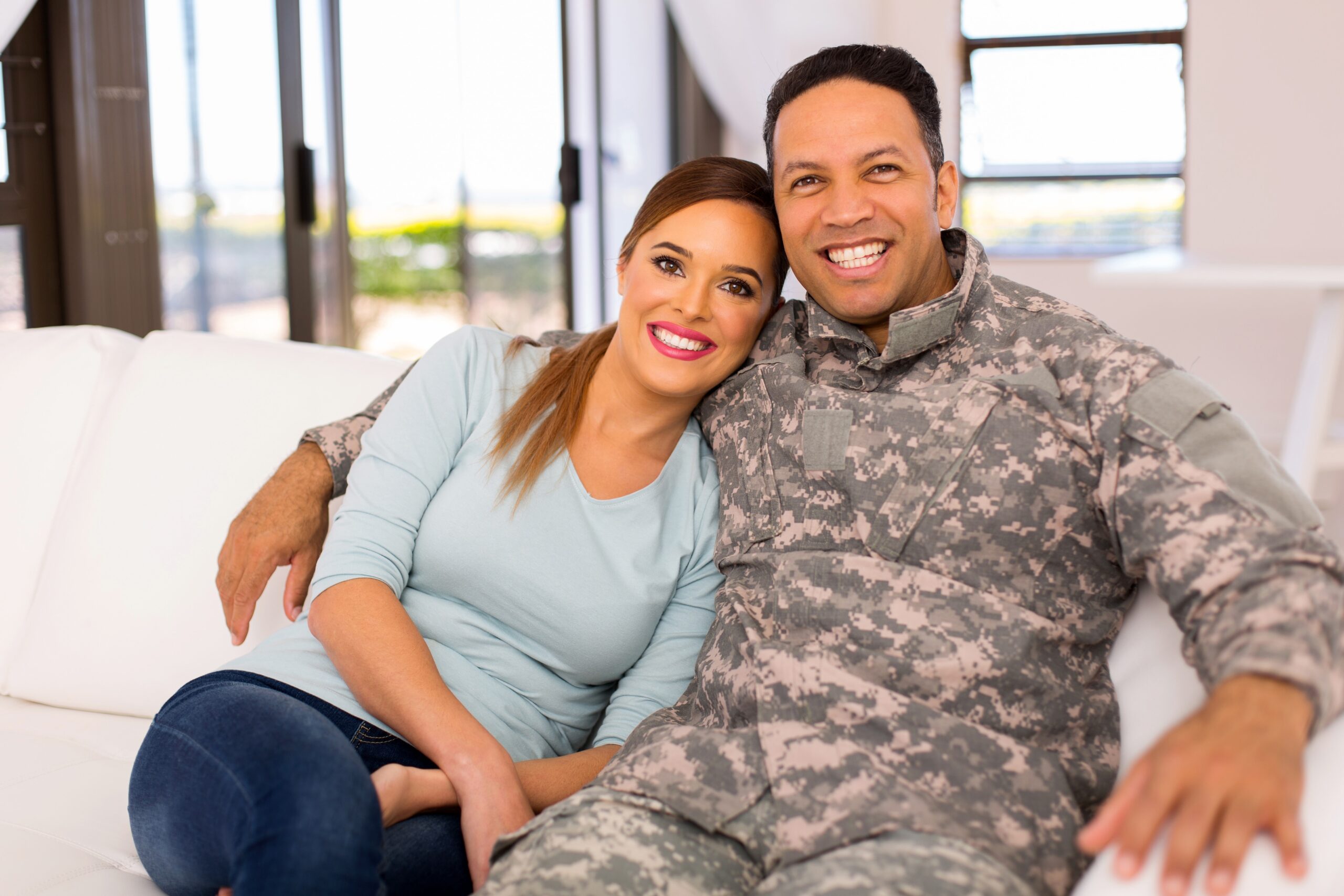 Smiling Military Family
